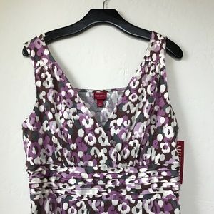 Pretty purple leopard print summer dress
